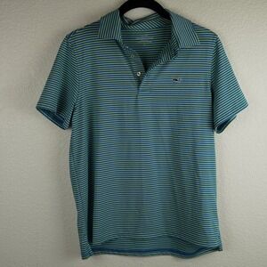 Vineyard Vines Golf‎ Polo Shirt Striped Coastal Preppy Resort Size L